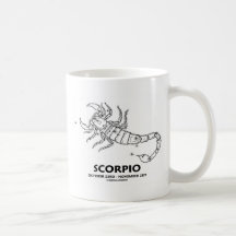 Escorpión (23 de octubre - 21 de noviembre) tazas