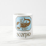 Escorpión azul antiguo tazas de café
