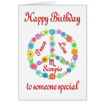 Escorpión del feliz cumpleaños felicitaciones