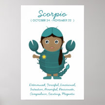 Escorpión - poster del horóscopo del chica