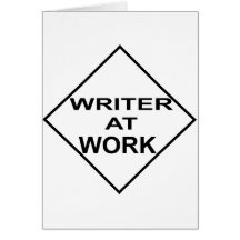 Escritor en el trabajo - regalo para los escritore tarjetón