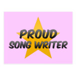 Escritor orgulloso de la canción tarjeta postal