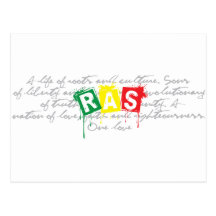 Escritura de Rasta Postales