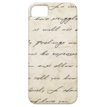Escritura del orgullo y del perjuicio archival iPhone 5 Case-Mate fundas