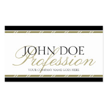 Escritura del oro de YourJobTitle Tarjeta De Visita