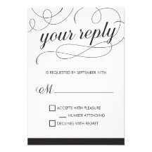 Escritura romántica RSVP Comunicados Personalizados