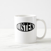 Escuchar-Oval Taza De Café