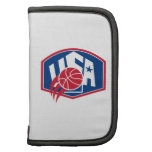 Escudo americano de la bola del baloncesto de Esta Planificadores