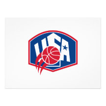 Escudo americano de la bola del baloncesto de Esta Anuncio