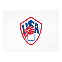 Escudo americano de la bola del baloncesto de Esta Invitacion Personalizada