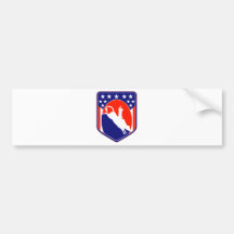 escudo americano del montar a caballo del toro del pegatina de parachoque