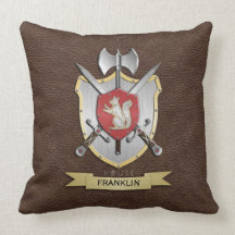 Escudo Brown de la batalla de la ardilla Almohada