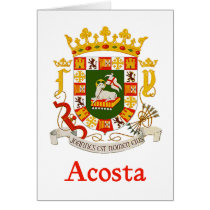 Escudo de Acosta de Puerto Rico tarjetas