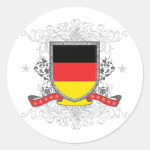 Escudo de Alemania Pegatina Redonda