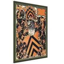 Escudo de armas belga medieval impresiones en lona