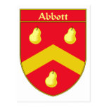 Escudo de armas de Abbott/escudo de la familia Tarjeta Postal