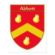 Escudo de armas de Abbott/escudo de la familia tarjetas postales