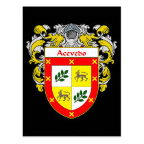 Escudo de armas de Acevedo (cubierto) tarjetas postales