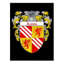 Escudo de armas de Acosta (cubierto) tarjetas postales