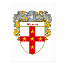 Escudo de armas de Adams (cubierto) tarjetas postales