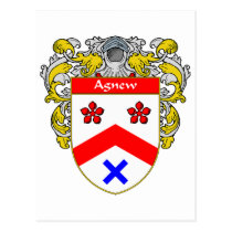 Escudo de armas de Agnew (cubierto) tarjetas postales