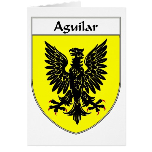 Escudo de armas de Aguilar/escudo de la familia Felicitacion Zazzle Escudo de armas de Aguilar/escudo de la familia Felicitacion Zazzle