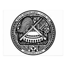 Escudo de armas de American Samoa Postales