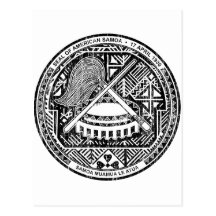 Escudo de armas de American Samoa Tarjetas Postales