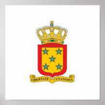 Escudo de armas de Antillas holandesas Posters