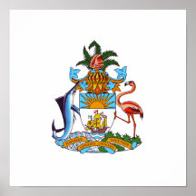 Escudo de armas de Bahamas Poster