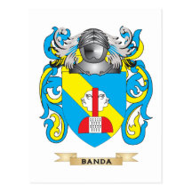 Escudo de armas de Banda (escudo de la familia) Tarjetas Postales