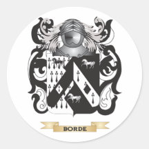 Escudo de armas de Borde (escudo de la familia) Pegatinas