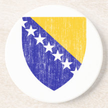 Escudo de armas de Bosnia y Herzegovina Posavasos Cerveza