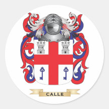Escudo de armas de Calle (escudo de la familia) Etiqueta