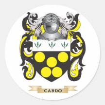 Escudo de armas de Cardo (escudo de la familia) Etiquetas
