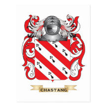 Escudo de armas de Chastang Tarjeta Postal