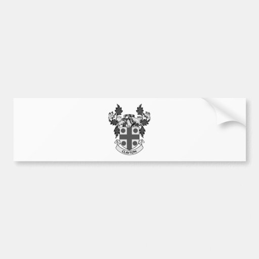 Escudo de armas de CLAYTON Pegatina De Parachoque