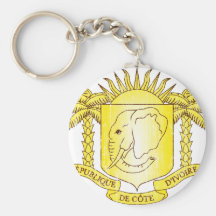 Escudo de armas de Costa de Marfil Llaveros Personalizados