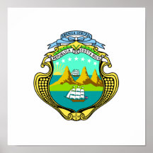 Escudo de armas de Costa Rica Posters