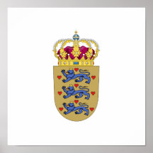 Escudo de armas de Dinamarca Poster