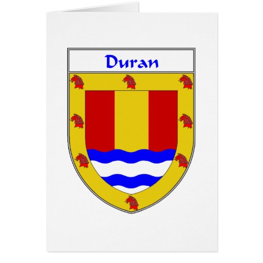 Escudo de armas de Duran/escudo de la familia Tarjeta