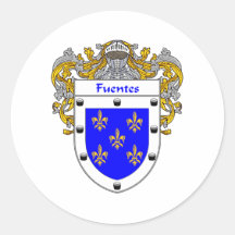Escudo de armas de Fuentes/escudo de la familia (c Etiqueta Redonda