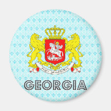 Escudo de armas de Georgia Imanes Para Frigoríficos