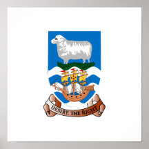 Escudo de armas de Islas Malvinas Poster