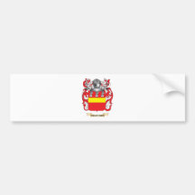 Escudo de armas de las iglesias etiqueta de parachoque