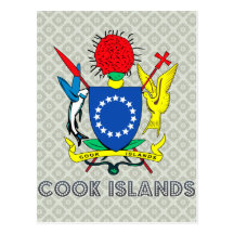 Escudo de armas de las islas de cocinero tarjetas postales