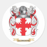 Escudo de armas de Llorente (escudo de la familia) Etiquetas