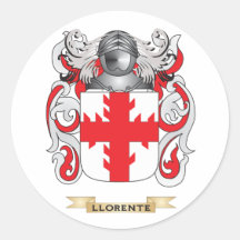 Escudo de armas de Llorente (escudo de la familia) Etiquetas