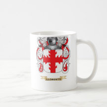 Escudo de armas de Llorente (escudo de la familia) Tazas