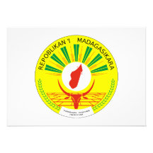 Escudo de armas de Madagascar Comunicados Personalizados